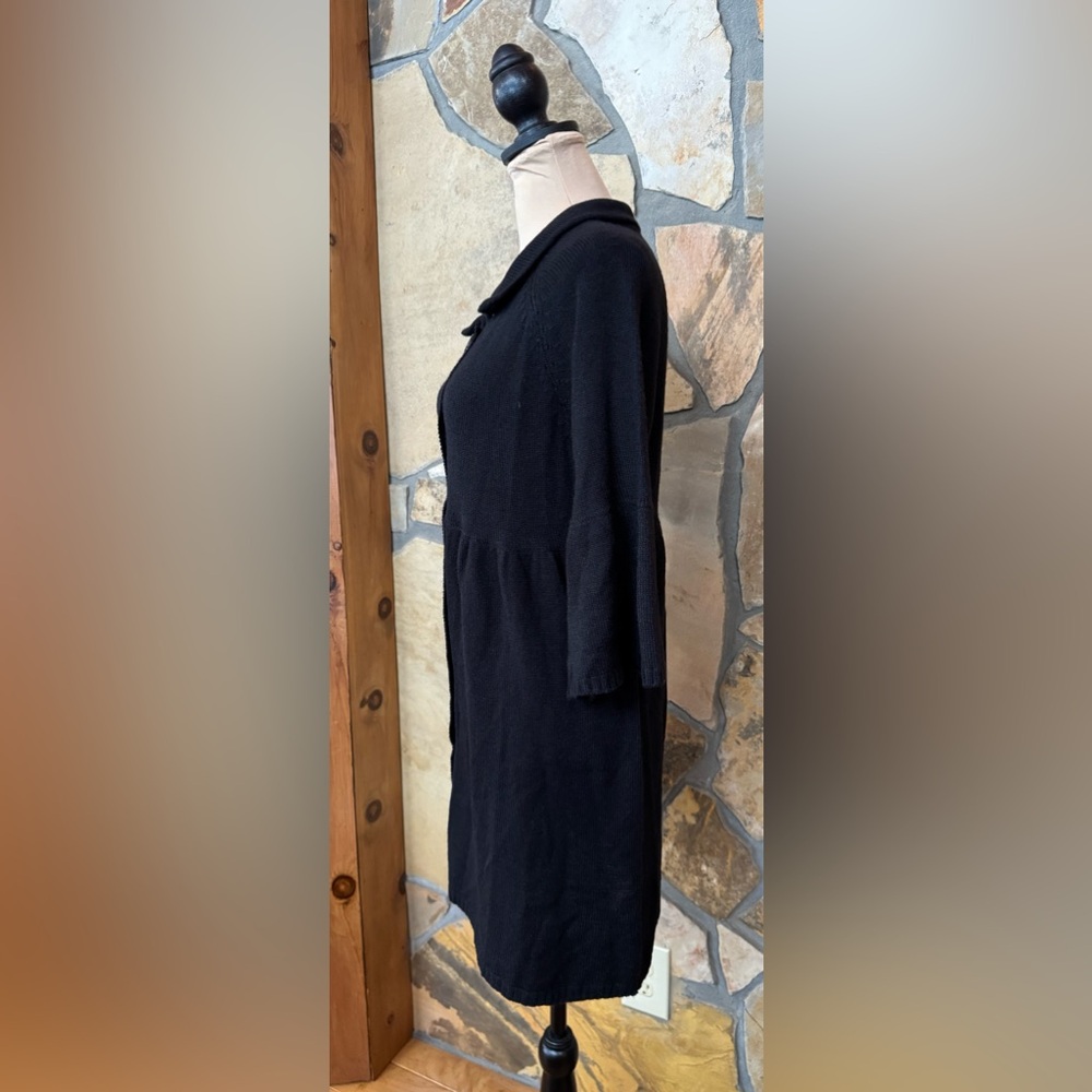 NWT Wool Blend Sweater Dress Coat w/Removable Faux Fur Collar (L) - Picture 5 of 17